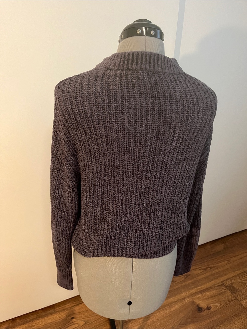 Wilfred Free Plum Ribbed Mock Neck Sweater - Picture 4 of 5